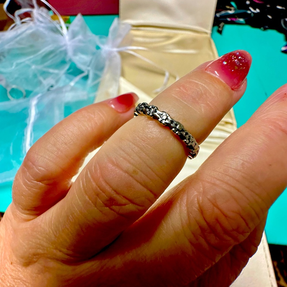 Minimalist, silver stackable ring size 3.